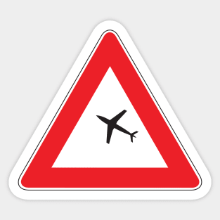 Warning sign of airplanes design Sticker